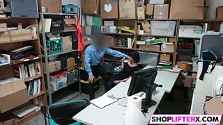 Teen Caught Shoplifting Gets Punished With Blowjob At Work