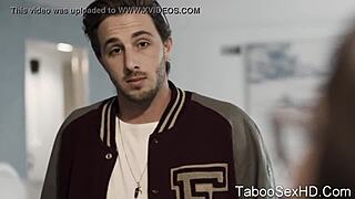 Brunette Teen Sucks and Fucks Football Player Intensely