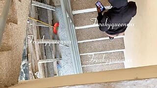 Caught my tenant masturbating, so I asked him to fuck me or I'll report him