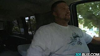 this short hair brunette slut took cash for dick on the bus