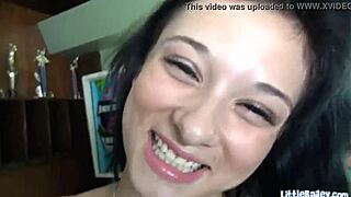 Bailey toys tight pussy with teasing undressing