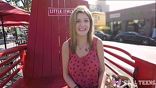 Big Tit Teen Gets Tight Pussy Fucked in Group Cowgirl