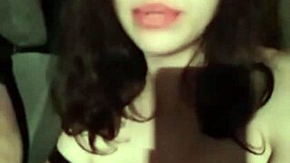 Russian girl enjoys a ride with her boyfriend in the car