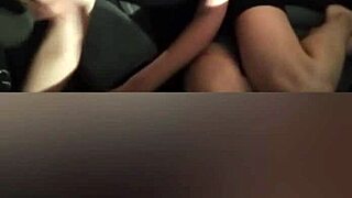 Russian girl enjoys a ride with her boyfriend in the car