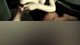 Russian girl enjoys a ride with her boyfriend in the car