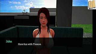 Hey, my new family 19 features blonde teen 18+ with small tits in a cartoon game.