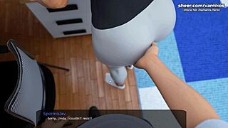 Stepmom gets a big cock inside her wet with saliva mouth deepthroat in my sexiest gameplay moments in milfy city part 34