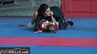 uh, cute teen got orally pleased by wrestling partner... wow!