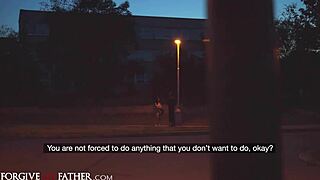 brunette student gets roughly fucked doggystyle and facial cumshot