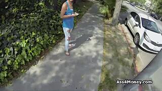 Wow! Icy Blonde Teen 18+ Fucked Hard in Back Alley