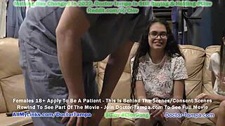 Is doctor Tampa examining Angel Santana's big tits?