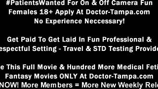 Is doctor Tampa examining Angel Santana's big tits?