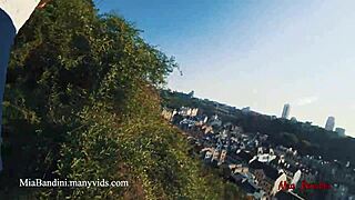 outdoor sex in public panoramic view with cumshot on mouth mia bandini