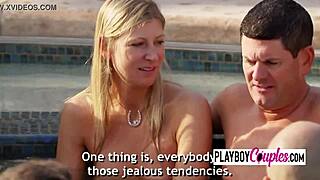 Nude swingers meet for a casual greet