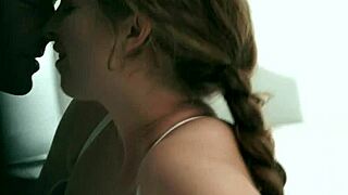 Classy European Teen in Stockings Rides with Erotic Passion