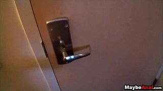 Watch this skinny brunette get butt fucked