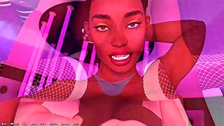 Getting private dance from busty stripper with sloppy blowjob and anal stretching