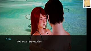 Redhead in my new family gets intense hentai action