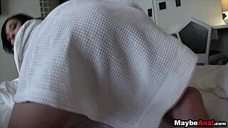 damn, this dark haired teen mandy sky takes a cock in her tight ass outdoors! 🍑