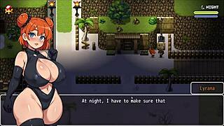 lost lagoon harem game ep 3, she falls without panties??