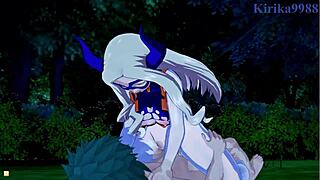 Tsuyu and Mt Lady with Izuku in hentai creampie