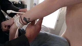 Teen 18+ Bound In Bdsm Gives Rough Blowjob To Male Dom In Pov Cumshot