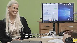 Pervert Guy Uses Money To Fuck A Busty Blonde