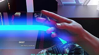 Movie night turns into dating game with cute blonde