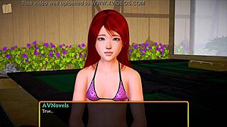 in my new family, i can't believe this big tits and ass scene in the game, it's so hot!!