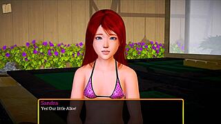 in my new family, i can't believe this big tits and ass scene in the game, it's so hot!!