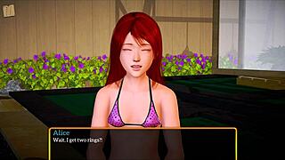 in my new family, i can't believe this big tits and ass scene in the game, it's so hot!!