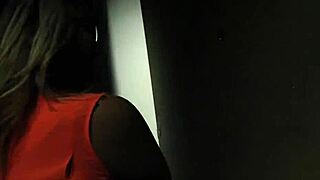 Naked teen gives tight pussy blowjob POV