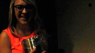 Naked teen gives tight pussy blowjob POV