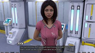 stranded in space 91 stretching out with big boobs milf