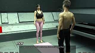 stranded in space 91 stretching out with big boobs milf