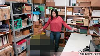 cute shoplifter caught for strip search punish