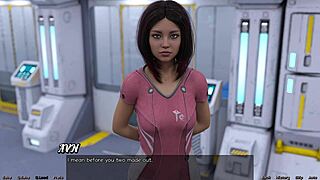 stranded in space 91 stretching out with big boobs milf