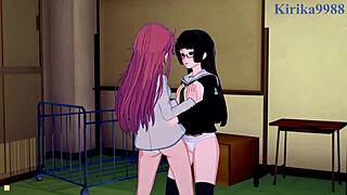 Marika and Chiaki in intense lesbian and futanari sex! 😍