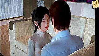 Redhead in homemade hentai anime family series 280 with erotic scenes