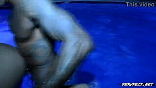 wild chick gets banged out in a pool