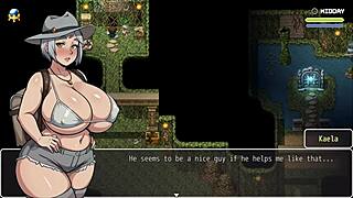 I love this sexy farmer exposing her pussy in lost lagoon hentai