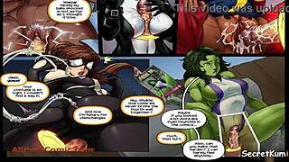 Deadpool uses portals for anal futanari group banging