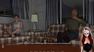 Asian girl masturbates in corset and fishnets during college roleplay game in hentai episode 6