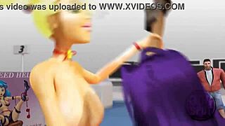 3DGspot - Two Busty Lesbians Test Double Dildo in Public Store Uncensored