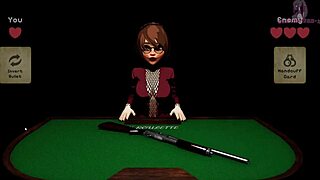 X Roulette 1 features teen squirting with big cock. Fat tits bounce in wild 3D cartoon cumshot.