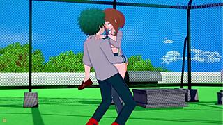 ochako uraraka and izuku midoriya in wild intense sex, my heart races!