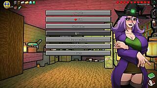 Witch tests potion to grow huge cock in hentai game!