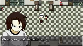 College student plays game with teacher in anime hentai scene