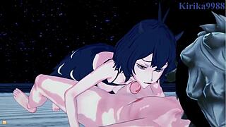 i'm watching noelle silva and secre swallowtail with nero and asta in intense sex from black clover hentai, it's so hot!