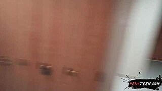 did you catch that pervteen 18+ in the gym locker room, sucking blowjobs with her shaved pussy and small tits exposed?